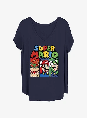 Nintendo Panels Womens T-Shirt Plus