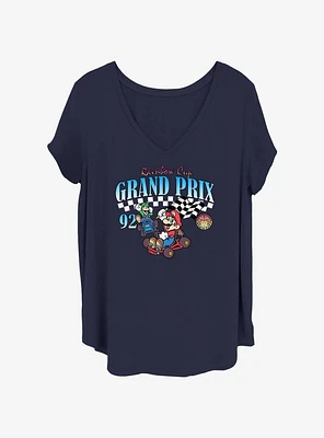 Nintendo Mario Bros Grand Prix Womens T-Shirt Plus