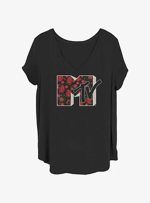 MTV Roses Logo Womens T-Shirt Plus