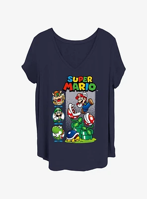 Nintendo Mario Comic Womens T-Shirt Plus