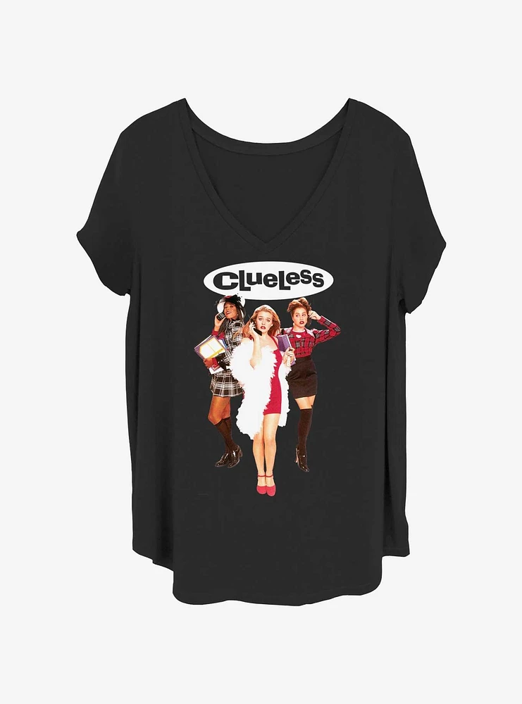 Clueless Trio Cutout Womens T-Shirt Plus