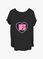 MTV Heart Womens T-Shirt Plus