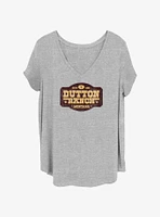 Yellowstone Dutton Ranch Distressed Sign Womens T-Shirt Plus