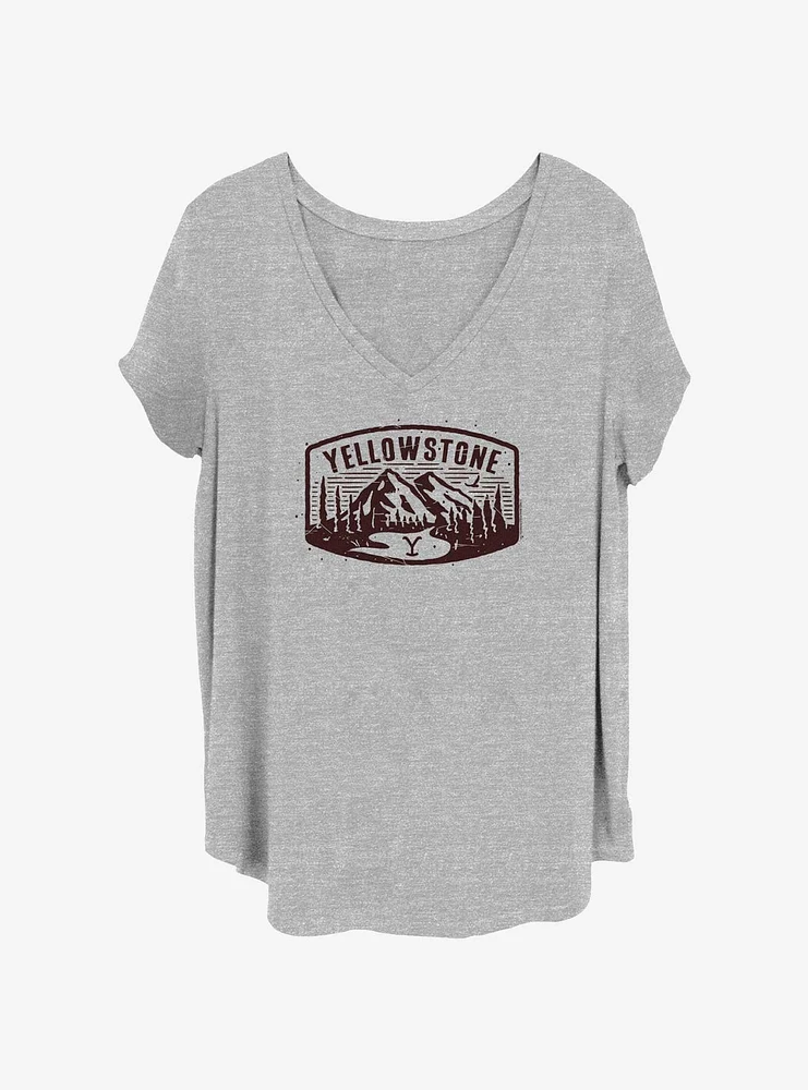 Yellowstone Mountains Womens T-Shirt Plus