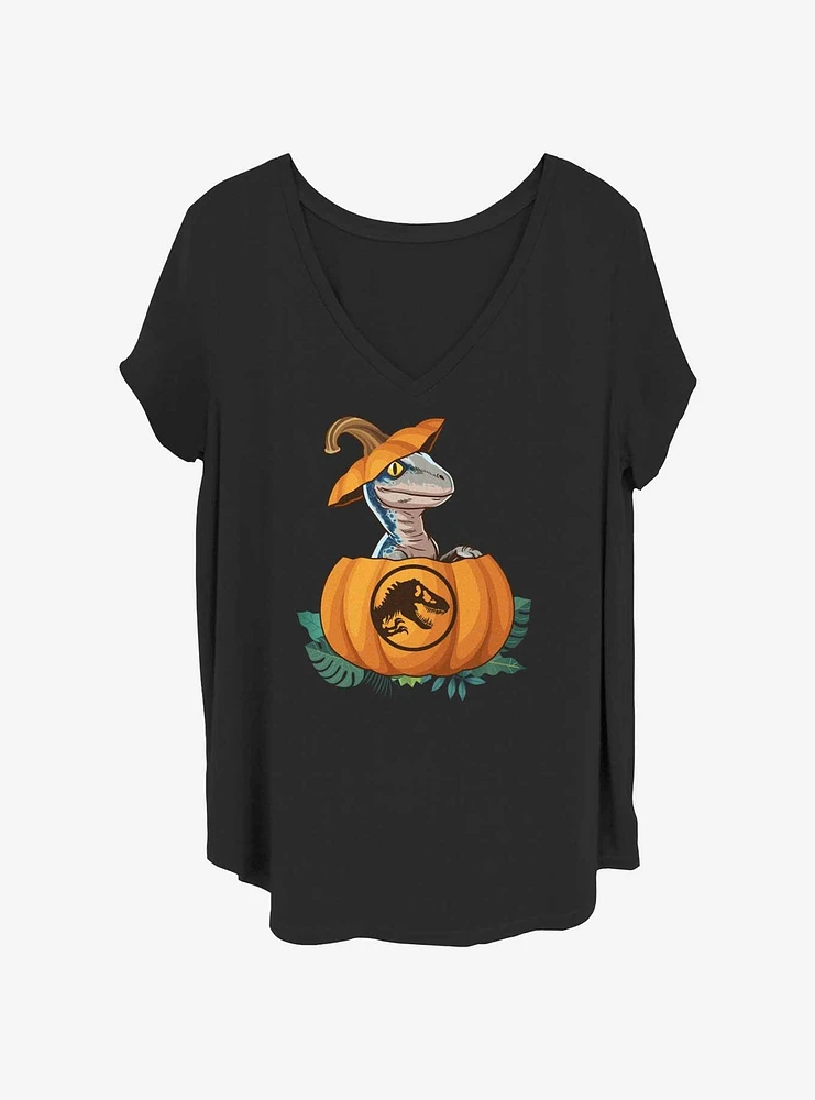 Jurassic Park Raptor Pumpkin Hatch Womens T-Shirt Plus