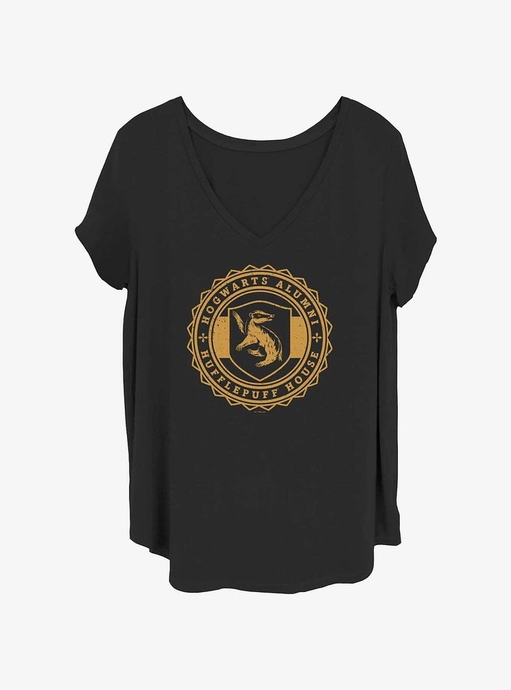 Harry Potter Circle Hufflepuff Womens T-Shirt Plus