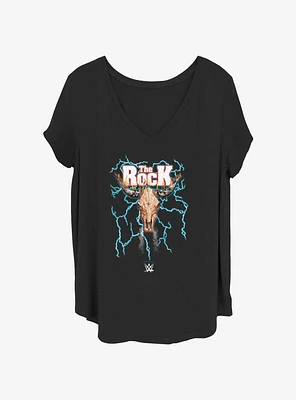 WWE Rock Bull Skull Womens T-Shirt Plus