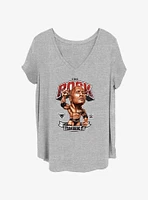 WWE Big Head Rock Womens T-Shirt Plus