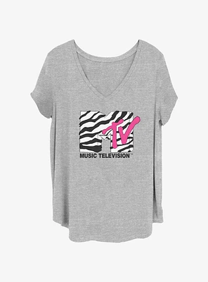 MTV Animal Print Womens T-Shirt Plus