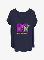 MTV Retro Logo Womens T-Shirt Plus