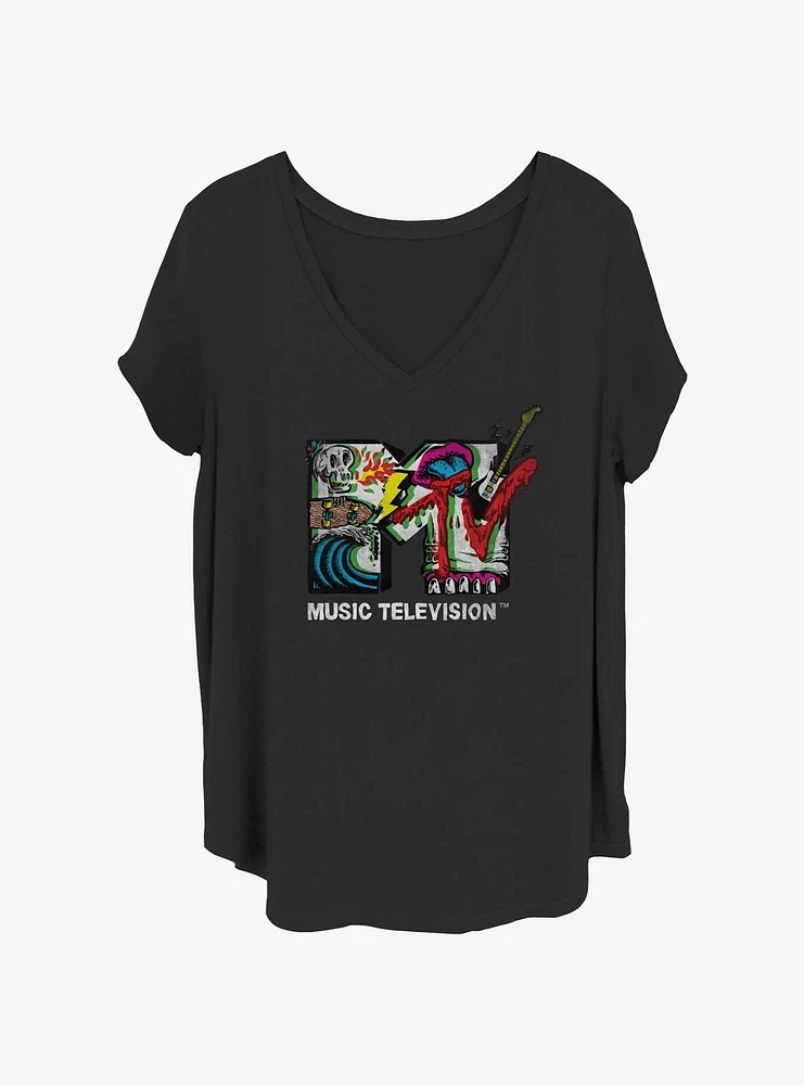 MTV Punk Vibes Womens T-Shirt Plus