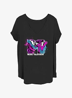 MTV Zebra Splatter Womens T-Shirt Plus