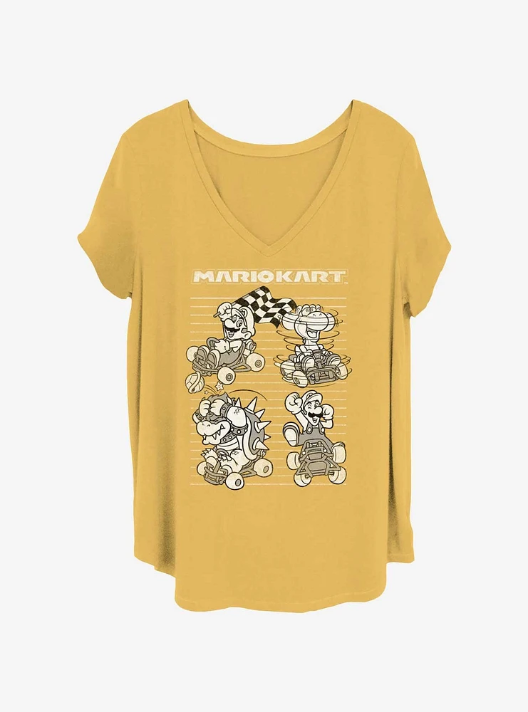 Nintendo Mario Famous Kart Womens T-Shirt Plus