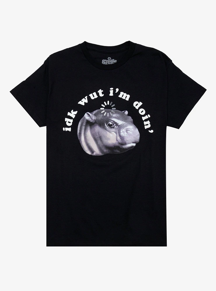 Pygmy Hippo Buffering T-Shirt By Goodie Two Sleeves