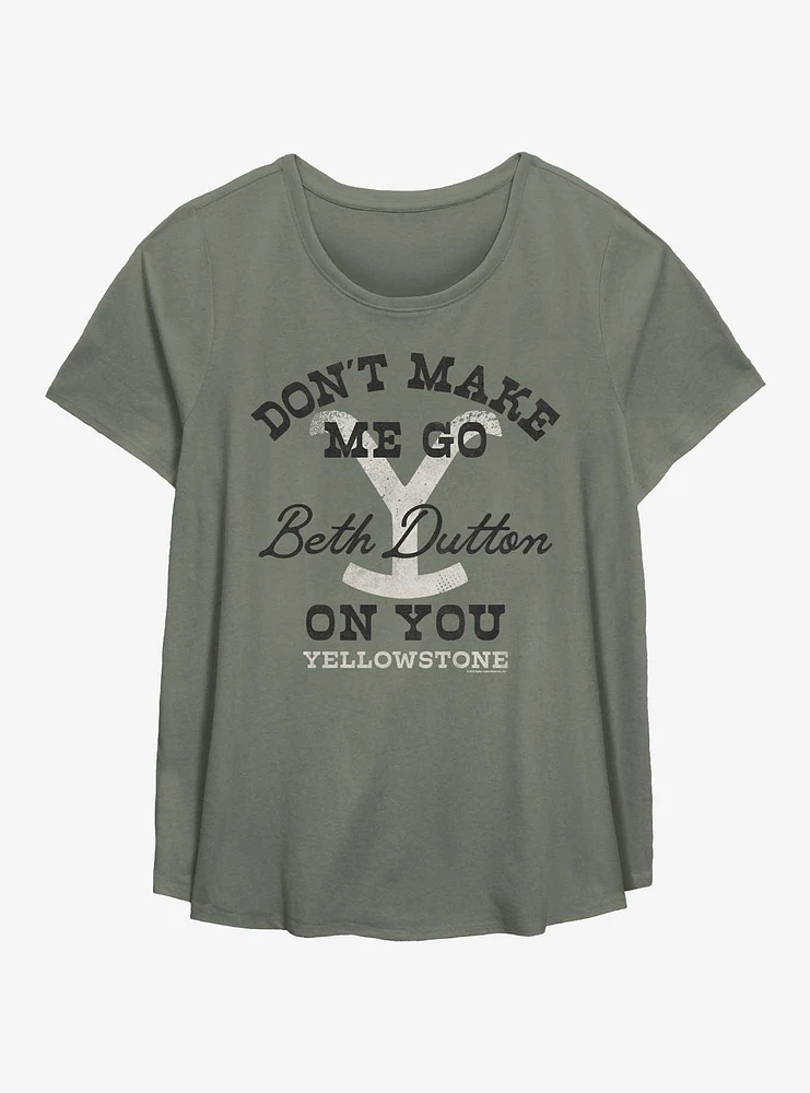 Yellowstone Don?t Make Me Womens T-Shirt Plus