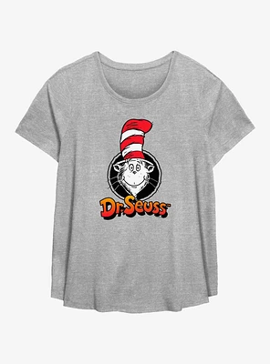 Dr. Seuss Cat Circle Womens T-Shirt Plus