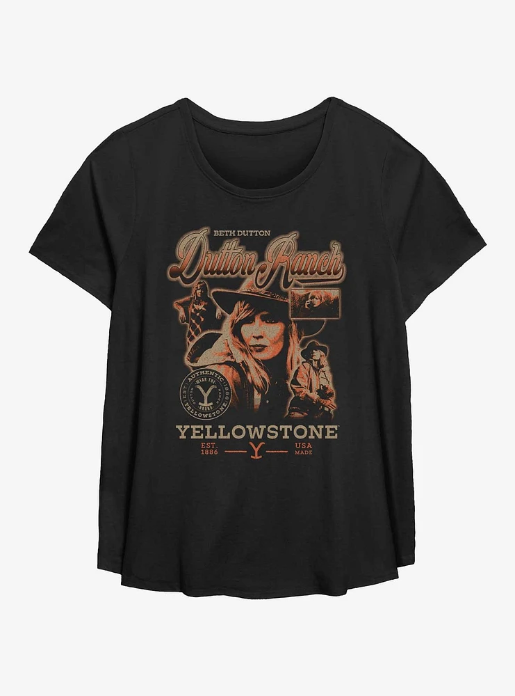 Yellowstone Beth Dutton Poster Womens T-Shirt Plus