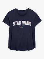 Star Wars Collegiate Letters Womens T-Shirt Plus