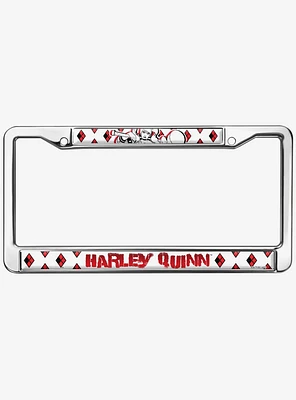 DC Comics Harley Quinn Diamonds Metal License Plate Frame