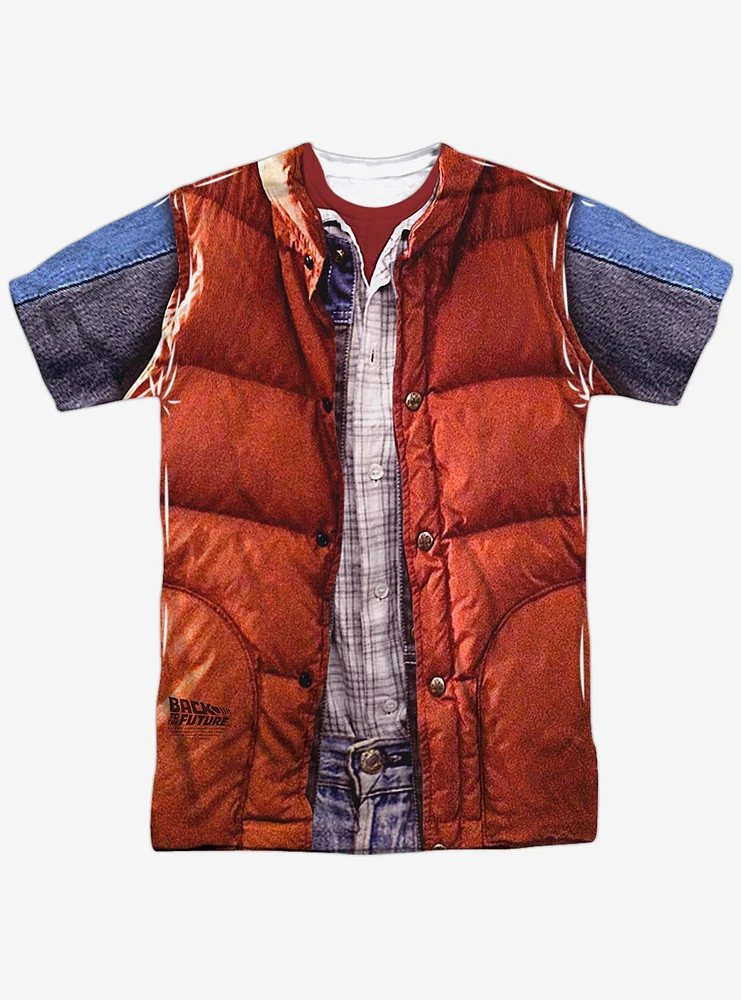 Back to the Future Marty McFly Vest Costume Sublimated T-Shirt