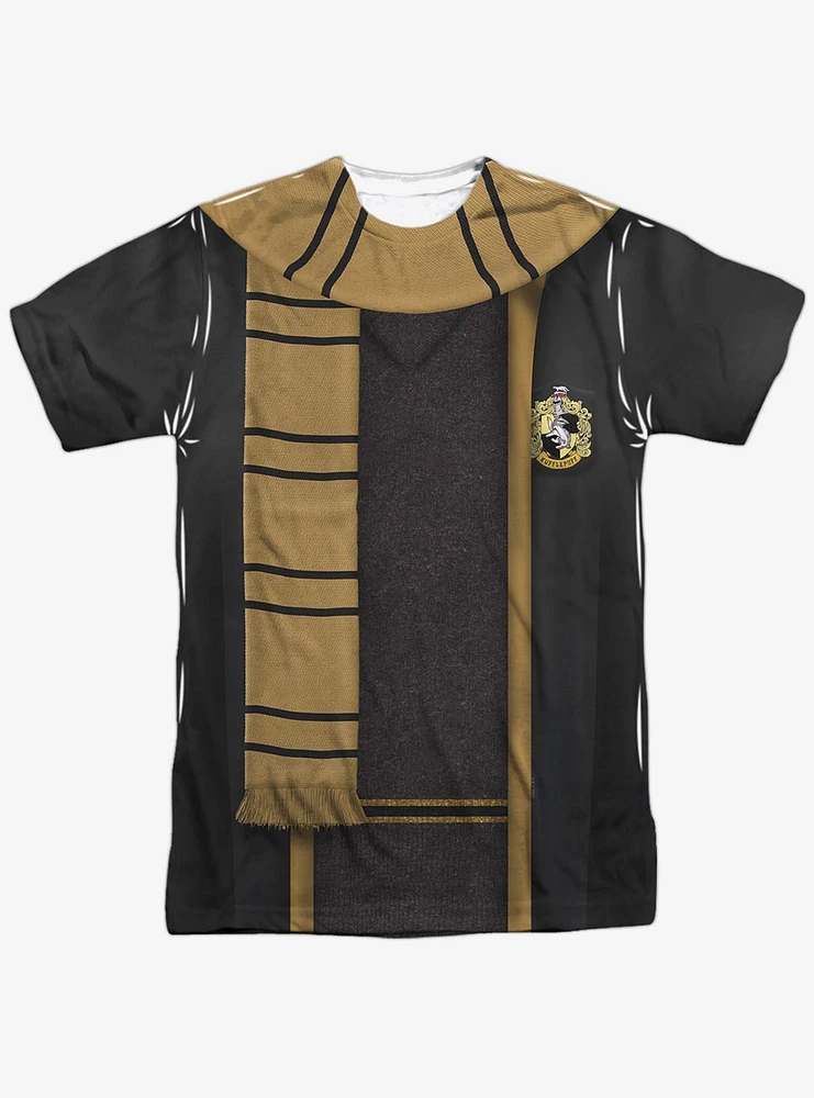 Harry Potter Hufflepuff Thin Scarf Costume Sublimated T-Shirt