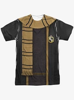 Harry Potter Hufflepuff Thin Scarf Costume Sublimated T-Shirt