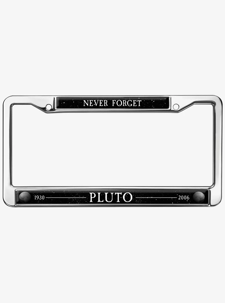 Never Forget Pluto Metal License Plate Frame