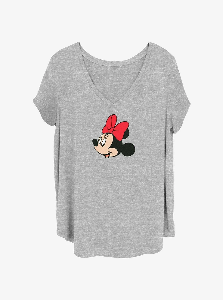 Disney Minnie Mouse Smile Pose Womens T-Shirt Plus