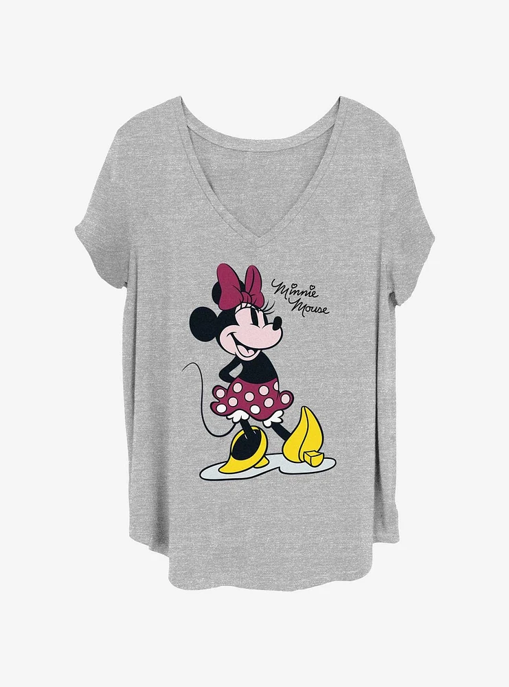 Disney Minnie Mouse Cute Pose Womens T-Shirt Plus