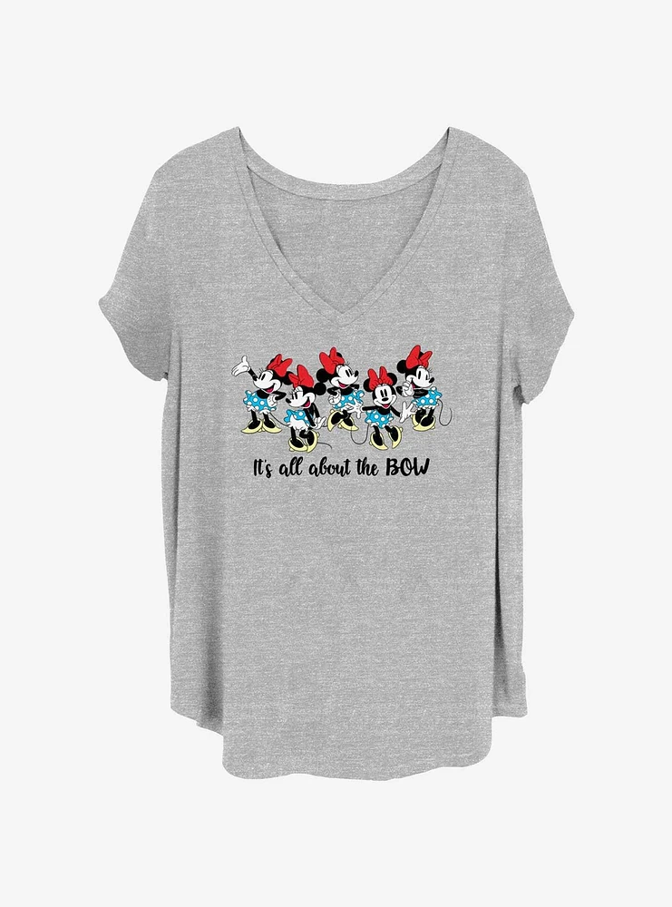 Disney Minnie Mouse All About The Bows Womens T-Shirt Plus