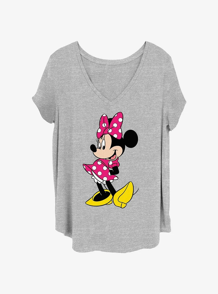 Disney Minnie Mouse Heel Pose Womens T-Shirt Plus