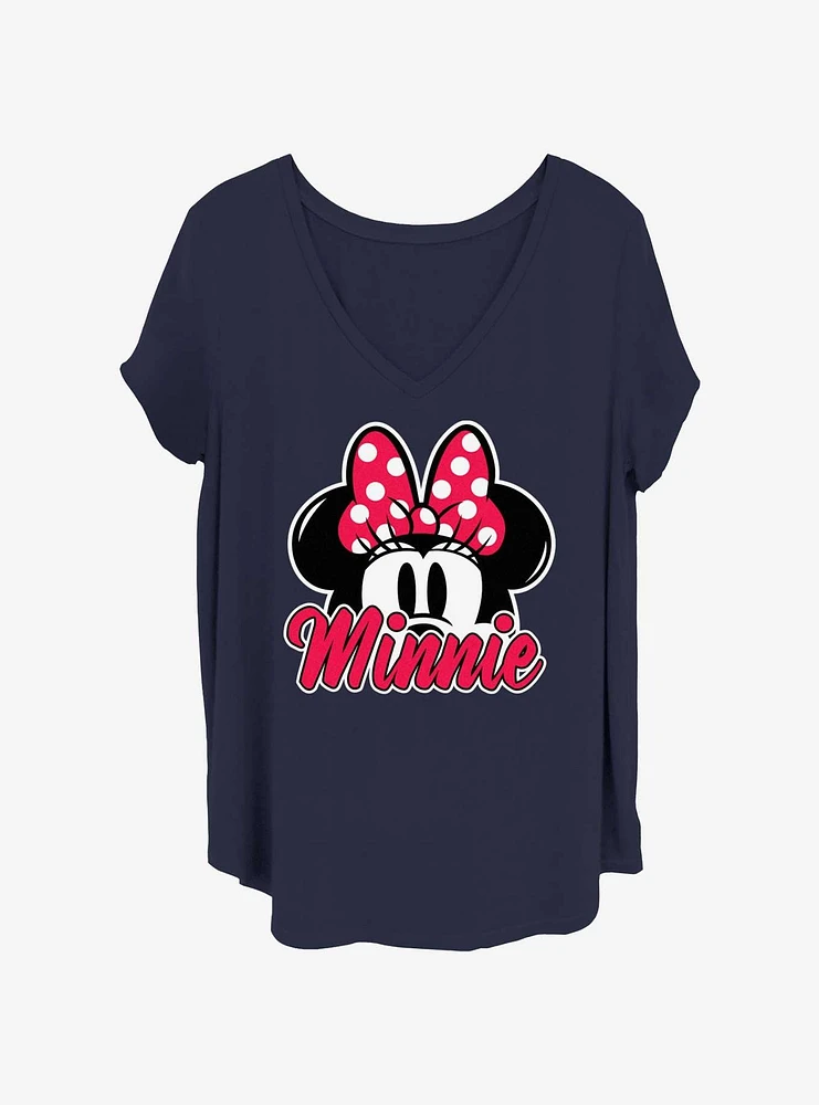 Disney Minnie Mouse Ears Pop Up Womens T-Shirt Plus