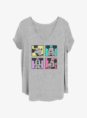 Disney Mickey Mouse Neon Womens T-Shirt Plus