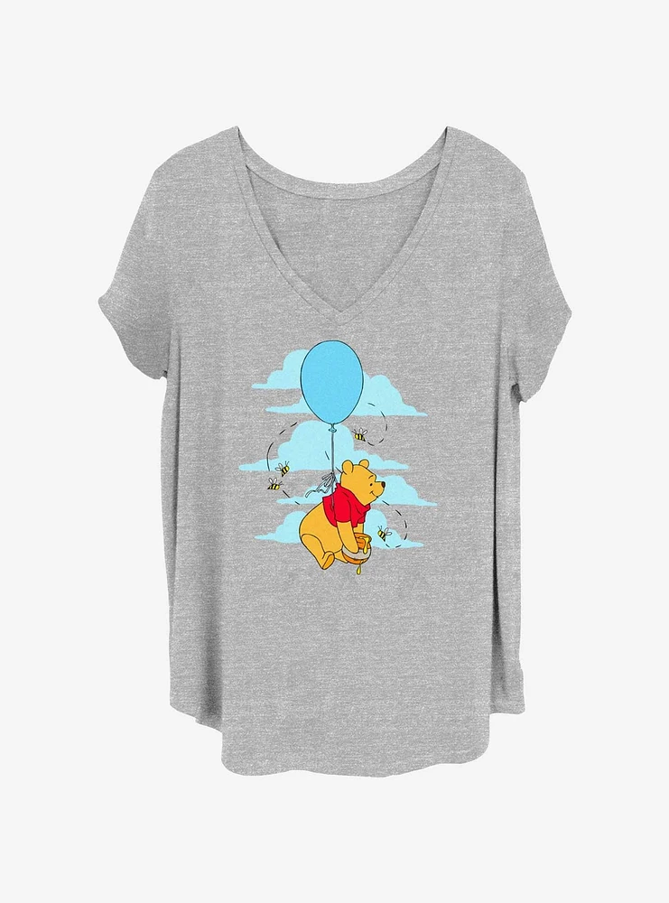 Disney Winnie The Pooh Balloon Womens T-Shirt Plus