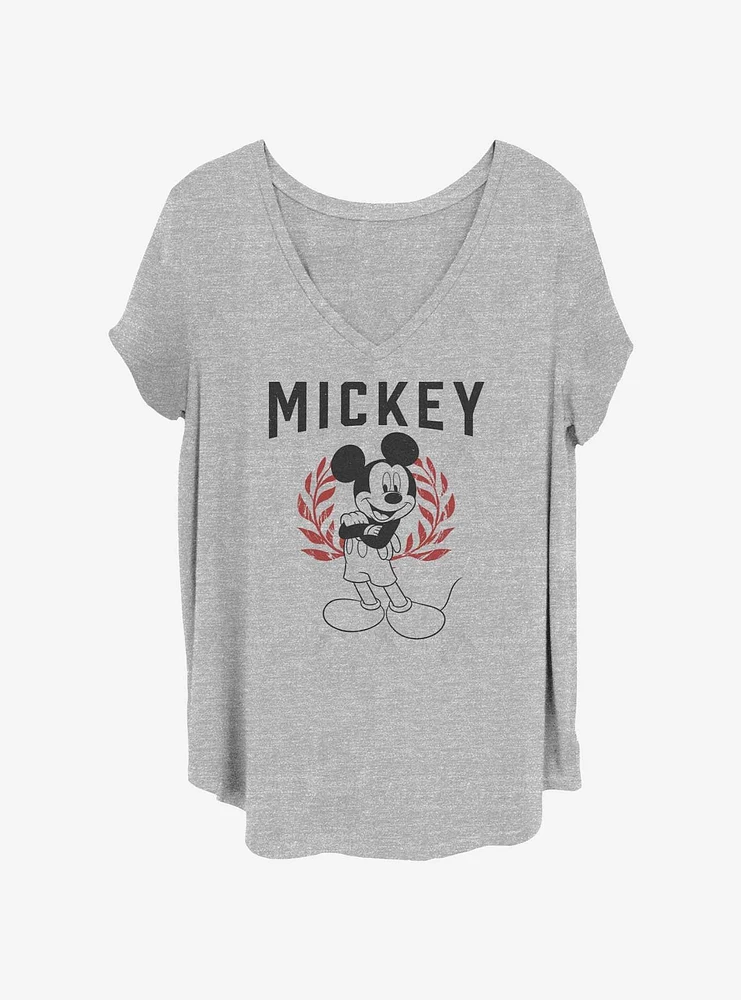 Disney Mickey Mouse Collegiate Womens T-Shirt Plus