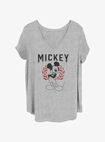 Disney Mickey Mouse Collegiate Womens T-Shirt Plus