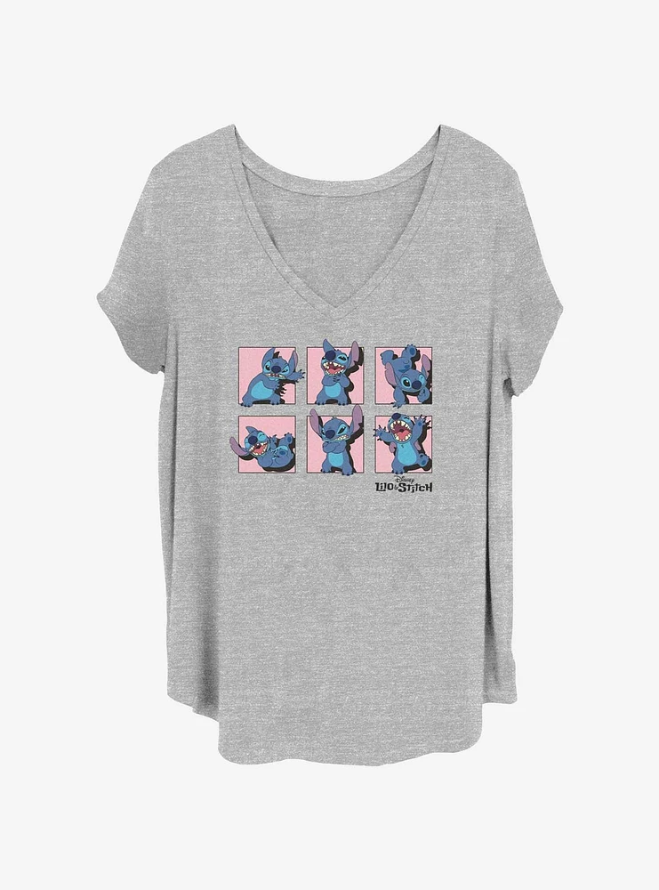 Disney Lilo & Stitch Square Poses Womens T-Shirt Plus