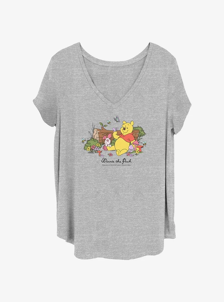 Disney Winnie The Pooh And Piglet Womens T-Shirt Plus