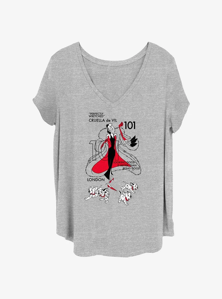 Disney 101 Dalmatians Dis Cruella Womens T-Shirt Plus