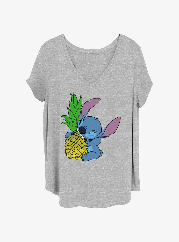 Disney Lilo & Stitch Pineapple Chomp Womens T-Shirt Plus