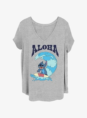 Disney Lilo & Stitch Aloha Surf Womens T-Shirt Plus