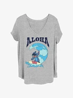 Disney Lilo & Stitch Aloha Surf Womens T-Shirt Plus