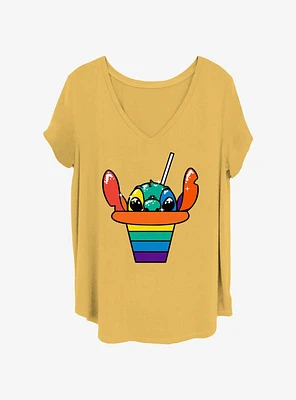 Disney Lilo & Stitch Rainbow Shave Ice Womens T-Shirt Plus