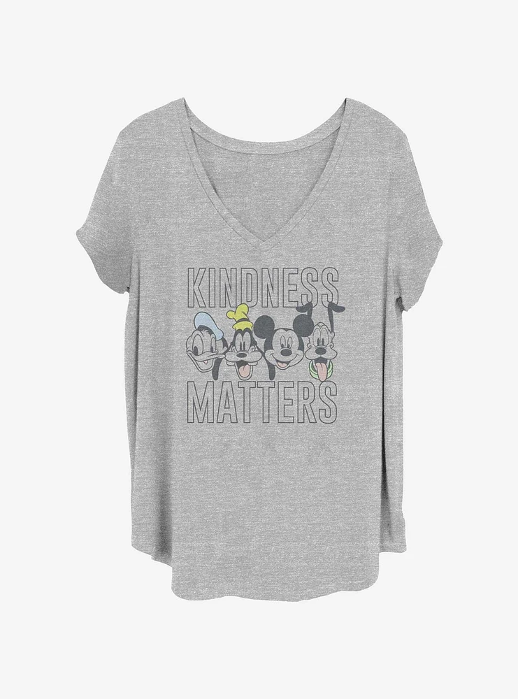 Disney Mickey Mouse Kindness Matters Womens T-Shirt Plus