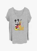 Disney Mickey Mouse Me And My Best Friend Womens T-Shirt Plus