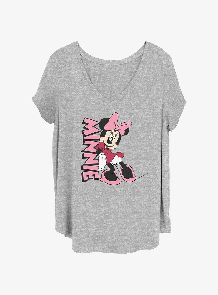 Disney Minnie Mouse Lean Pose Womens T-Shirt Plus