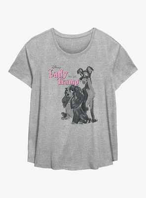 Disney Lady And The Tramp Concept Womens T-Shirt Plus