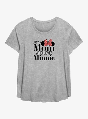 Disney Minnie Mouse Mom Loves Womens T-Shirt Plus