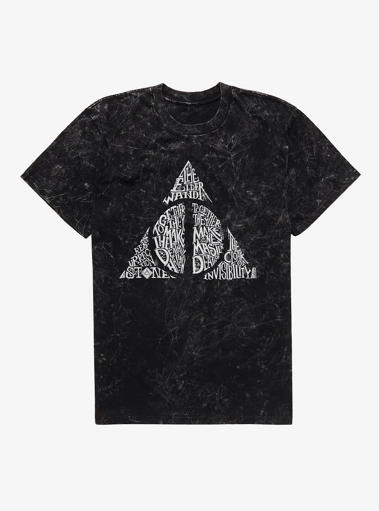 Harry Potter The Deathly Hallows Story Mineral Wash T-Shirt