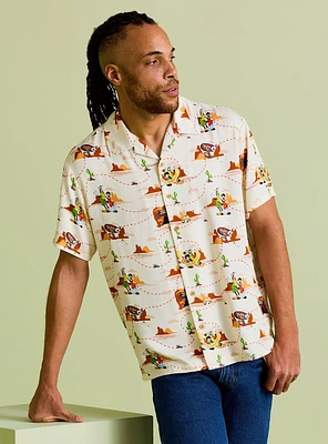 Disney A Goofy Movie Road Trip Allover Print Woven Button-Up - BoxLunch Exclusive